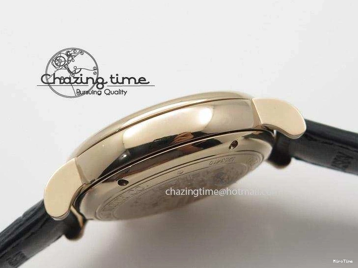 MIROTIME 0424 Portofino Chrono RG Black Dial on Black Leather Strap A HighPerformance 7389